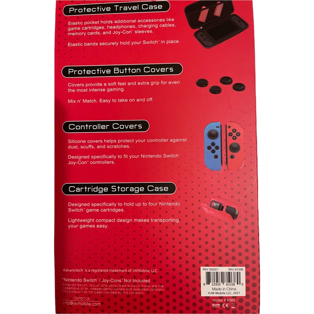 Nintendo Switch Gaming Carrying Case NWT ADVANCTECH Designed to Game 4 in One - Picture 2 of 3